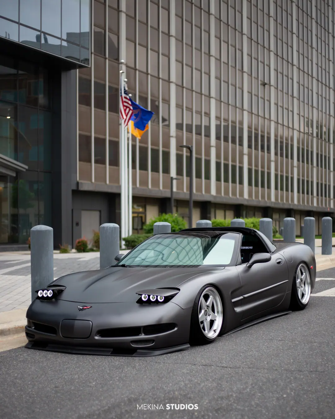 2002 Chevrolet Corvette — Wrap in Black Silver