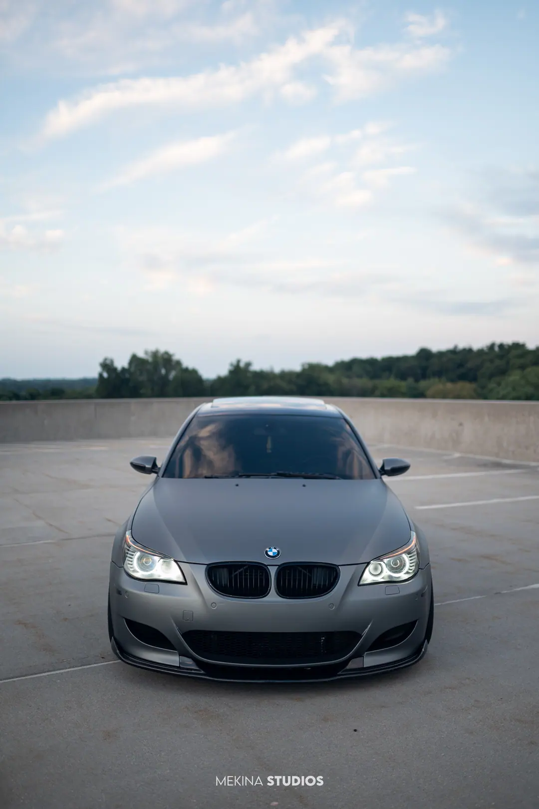 2008 BMW M5 — Wrap in Matte Metallic Gunmetal Gray — frame 2