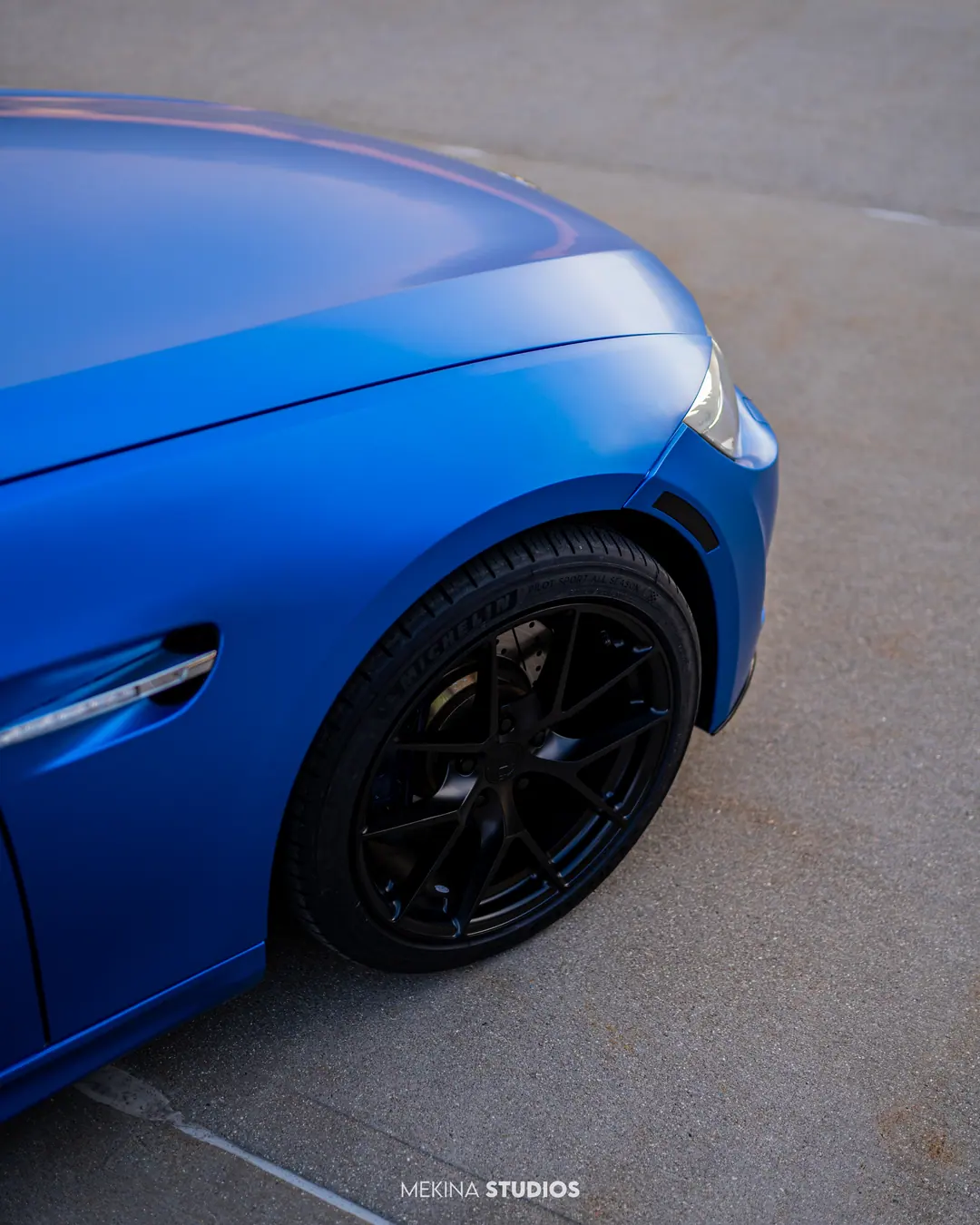 2011 BMW 335 — Wrap in Satin Perfect Blue — frame 3