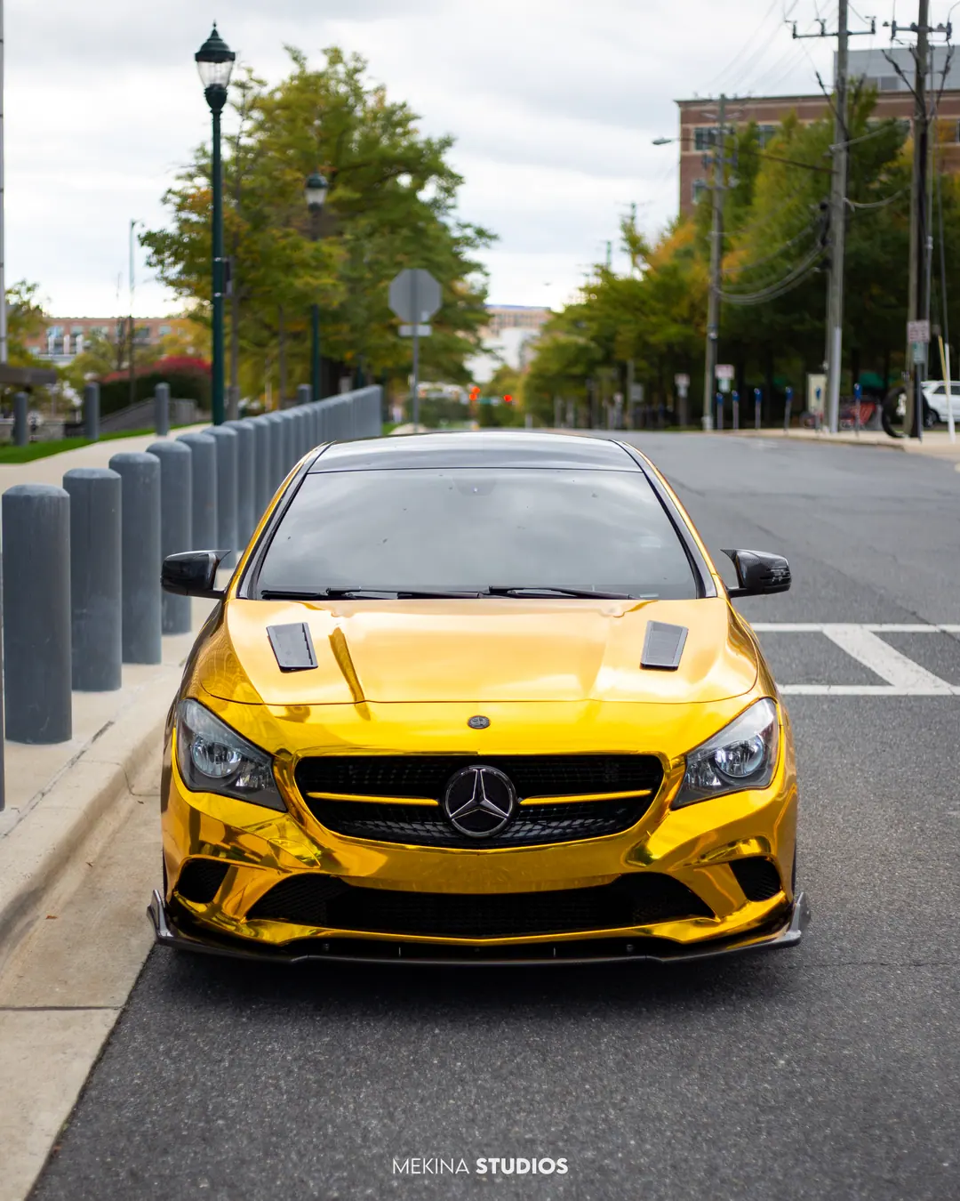 2013 Mercedes-Benz CLA250 — Wrap in Gold Chrome — frame 2