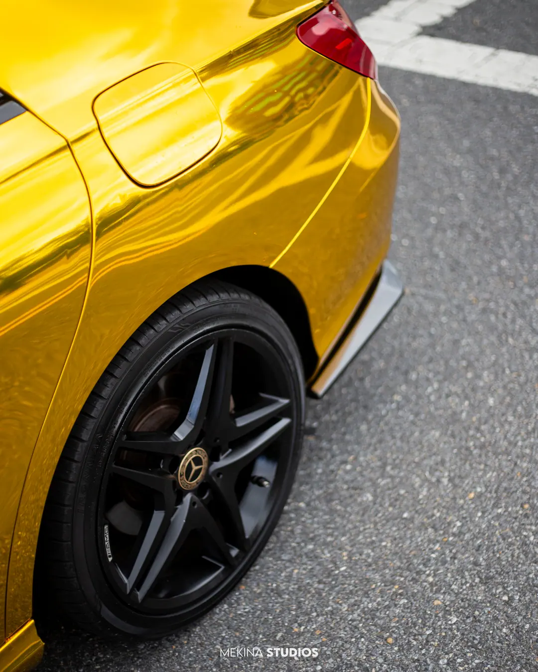 2013 Mercedes-Benz CLA250 — Wrap in Gold Chrome — frame 3
