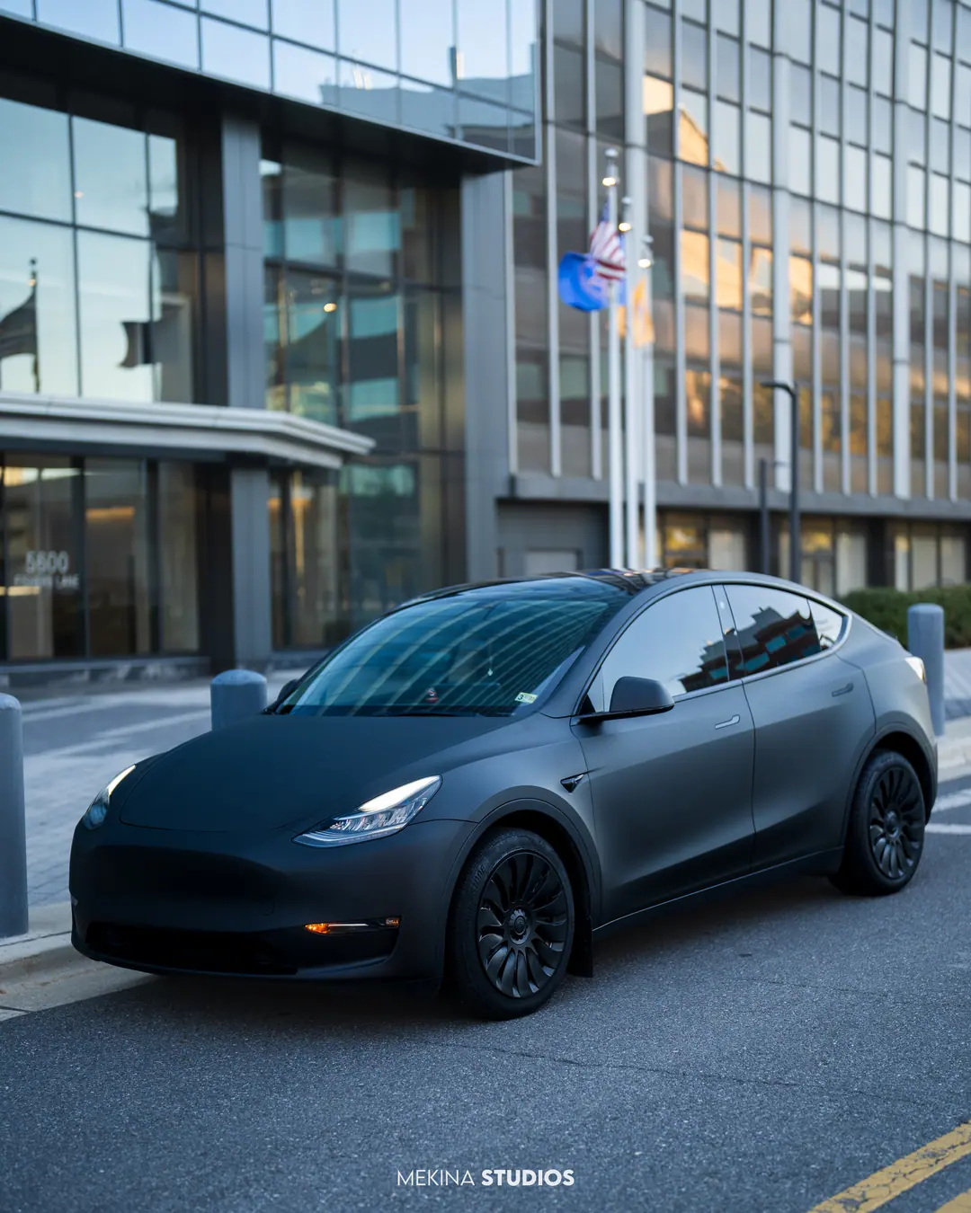 2021 Tesla Model Y — Wrap in Dead Matte Black — frame 2