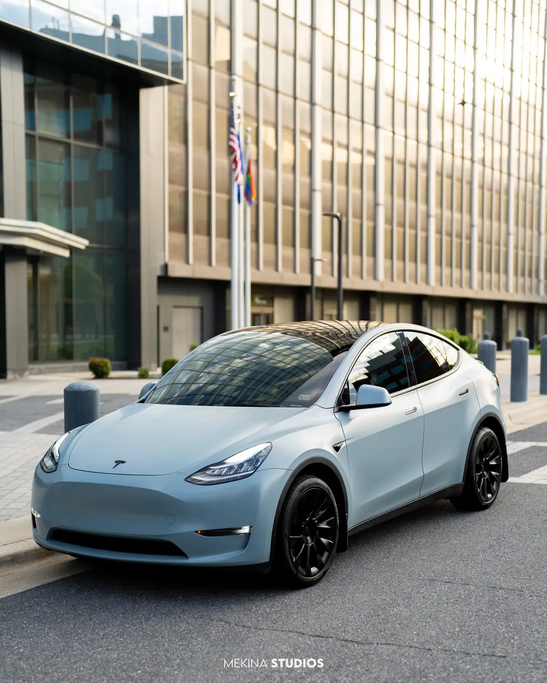 2022 Tesla Model Y — Wrap in Satin Battleship Gray