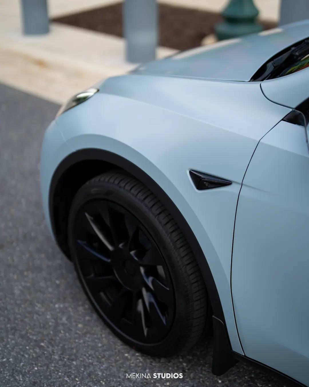 2022 Tesla Model Y — Wrap in Satin Battleship Gray — frame 4