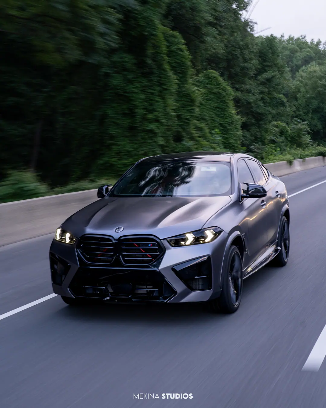 2025 BMW X6 M Competition — Wrap in Satin Dark Gray — frame 2