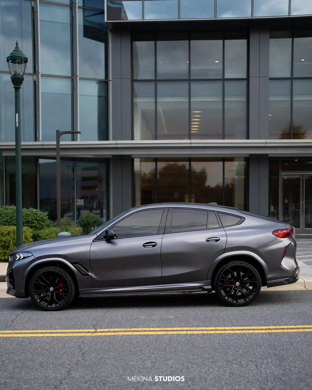 2025 BMW X6 M Competition — Wrap in Satin Dark Gray — frame 3